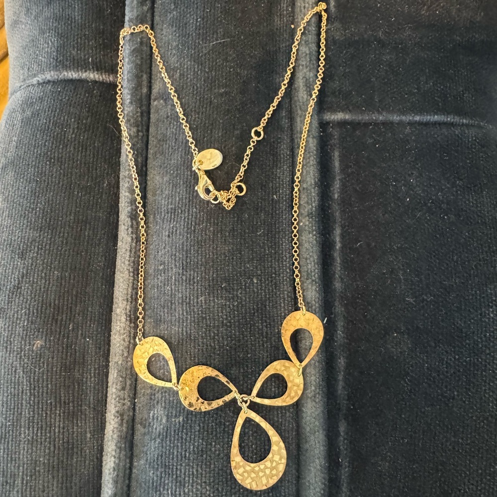Sterling Silver 925 AV Goldtone Necklace Ajustable length likely from Nordstrom